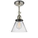 Innovations Lighting Large Cone 1 Light Sconce Part Of The Franklin Restoration Collection 203BP-PNBK-G42