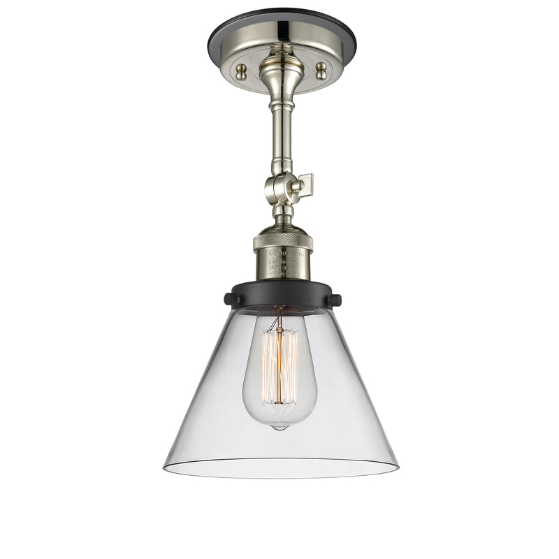 Innovations Lighting Large Cone 1 Light Sconce Part Of The Franklin Restoration Collection 203BP-PNBK-G42