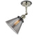Innovations Lighting Large Cone 1 Light Sconce Part Of The Franklin Restoration Collection 203BP-PNBK-G43