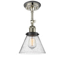 Innovations Lighting Large Cone 1 Light Sconce Part Of The Franklin Restoration Collection 203BP-PNBK-G44