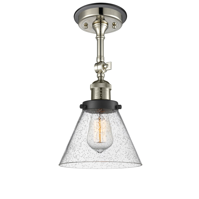 Innovations Lighting Large Cone 1 Light Sconce Part Of The Franklin Restoration Collection 203BP-PNBK-G44