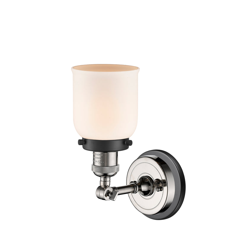 Innovations Lighting Small Bell 1 Light Sconce Part Of The Franklin Restoration Collection 203BP-PNBK-G51