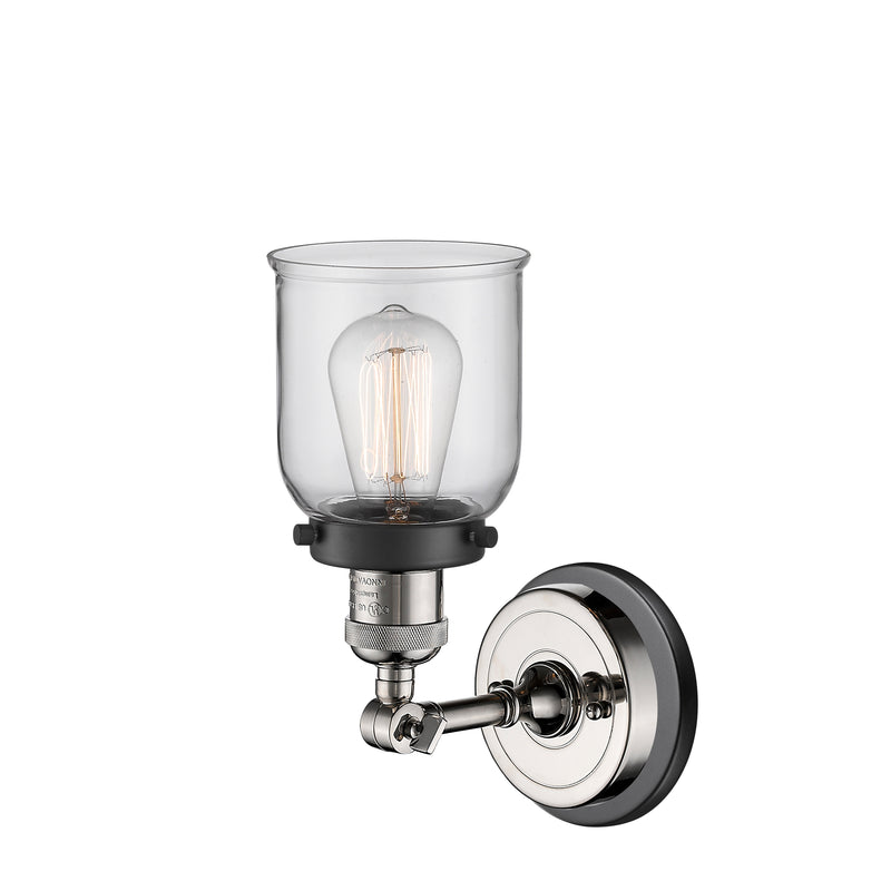 Innovations Lighting Small Bell 1 Light Sconce Part Of The Franklin Restoration Collection 203BP-PNBK-G52