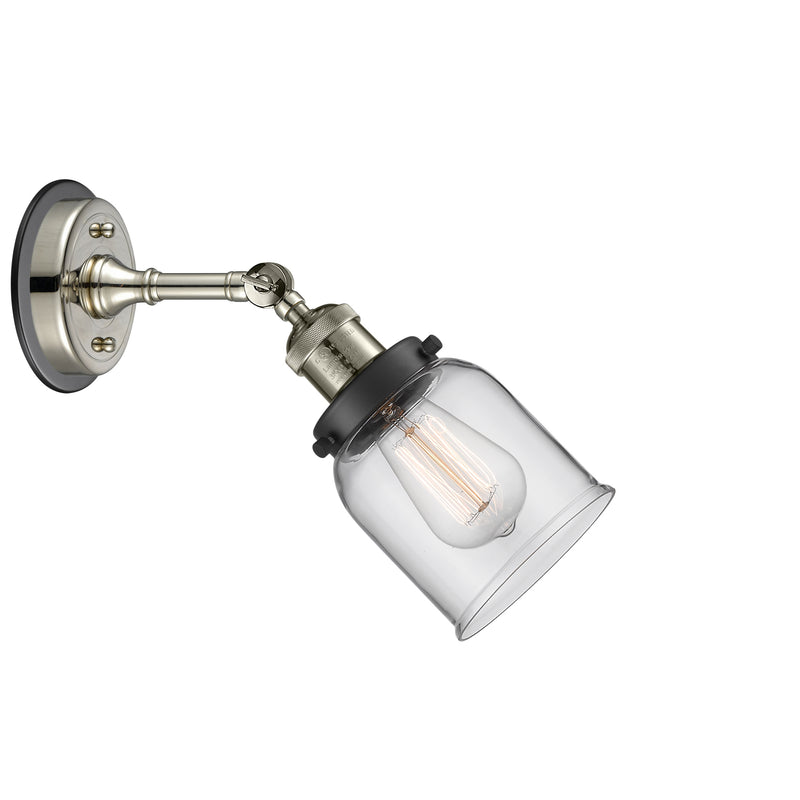 Innovations Lighting Small Bell 1 Light Sconce Part Of The Franklin Restoration Collection 203BP-PNBK-G52