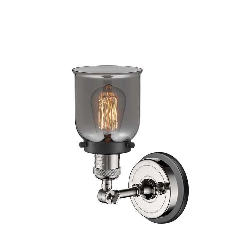 Innovations Lighting Small Bell 1 Light Sconce Part Of The Franklin Restoration Collection 203BP-PNBK-G53