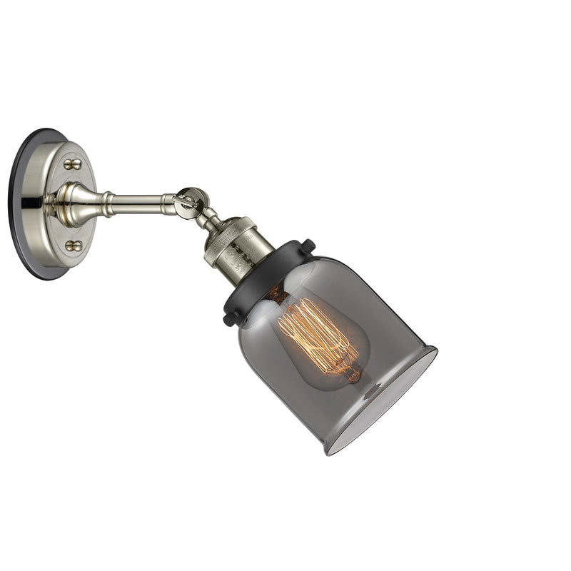 Innovations Lighting Small Bell 1 Light Sconce Part Of The Franklin Restoration Collection 203BP-PNBK-G53