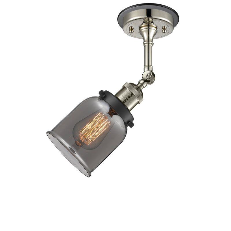 Innovations Lighting Small Bell 1 Light Sconce Part Of The Franklin Restoration Collection 203BP-PNBK-G53