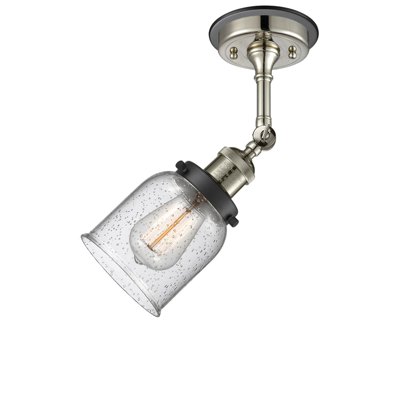 Innovations Lighting Small Bell 1 Light Sconce Part Of The Franklin Restoration Collection 203BP-PNBK-G54
