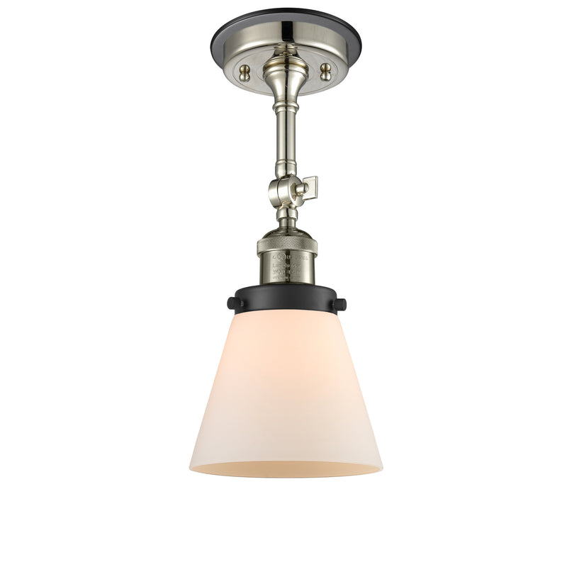 Innovations Lighting Small Cone 1 Light Sconce Part Of The Franklin Restoration Collection 203BP-PNBK-G61