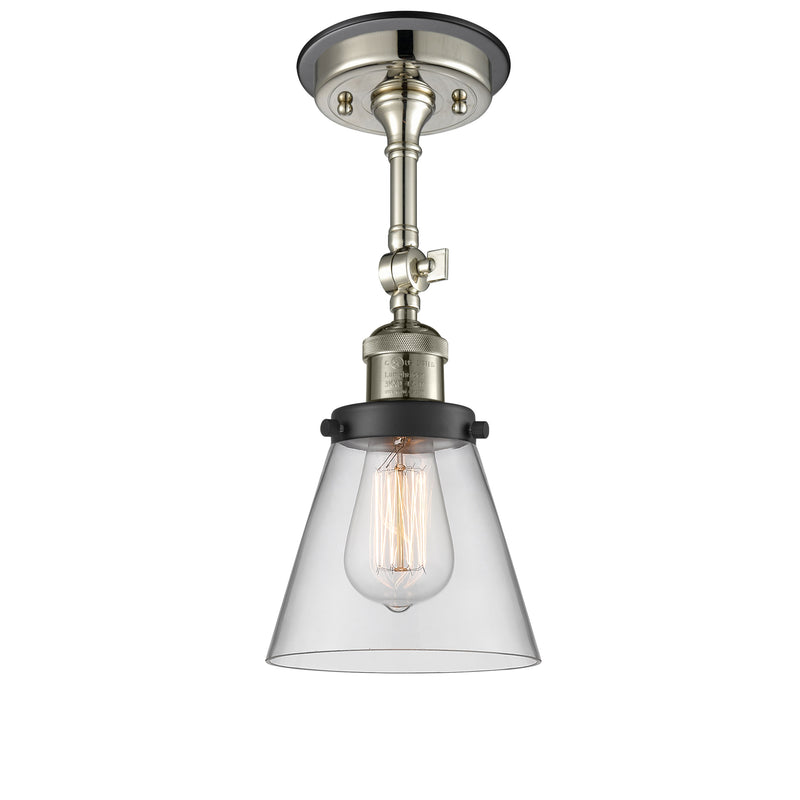 Innovations Lighting Small Cone 1 Light Sconce Part Of The Franklin Restoration Collection 203BP-PNBK-G62
