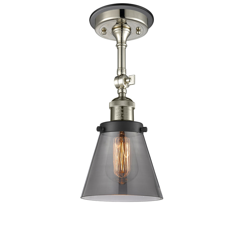 Innovations Lighting Small Cone 1 Light Sconce Part Of The Franklin Restoration Collection 203BP-PNBK-G63