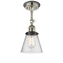 Innovations Lighting Small Cone 1 Light Sconce Part Of The Franklin Restoration Collection 203BP-PNBK-G64
