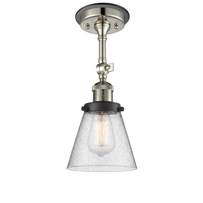 Innovations Lighting Small Cone 1 Light Sconce Part Of The Franklin Restoration Collection 203BP-PNBK-G64