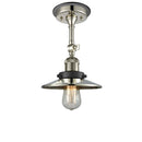 Innovations Lighting Railroad 1 Light Sconce Part Of The Franklin Restoration Collection 203BP-PNBK-M1-PN