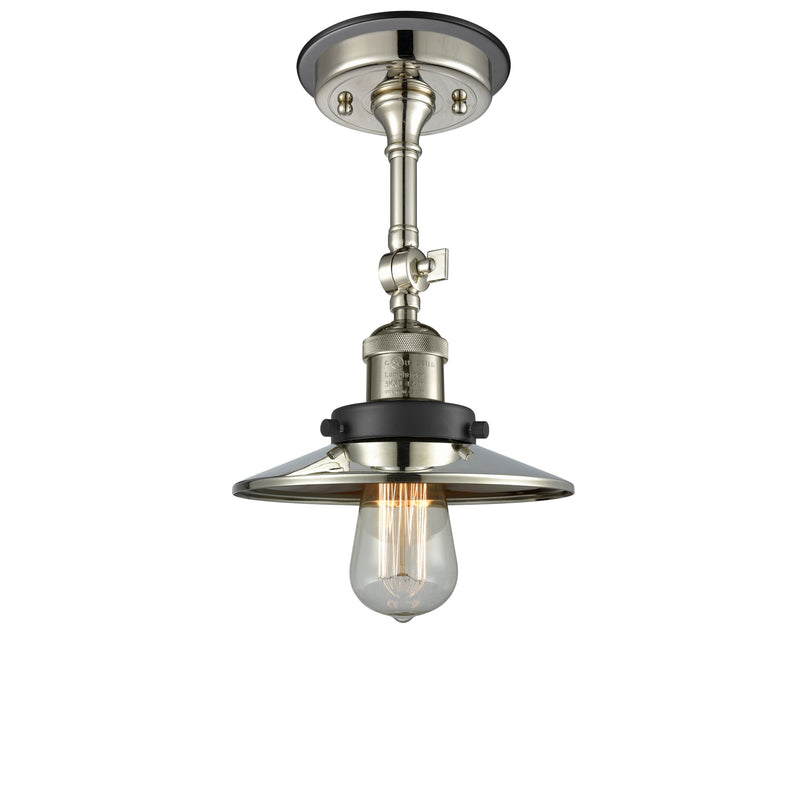 Innovations Lighting Railroad 1 Light Sconce Part Of The Franklin Restoration Collection 203BP-PNBK-M1-PN