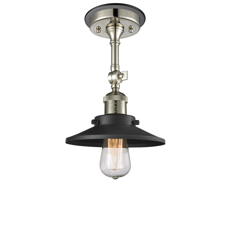 Innovations Lighting Railroad 1 Light Sconce Part Of The Franklin Restoration Collection 203BP-PNBK-M6-BK