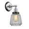 Chatham Sconce shown in the Polished Chrome finish with a Clear shade