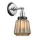 Chatham Sconce shown in the Polished Chrome finish with a Mercury shade