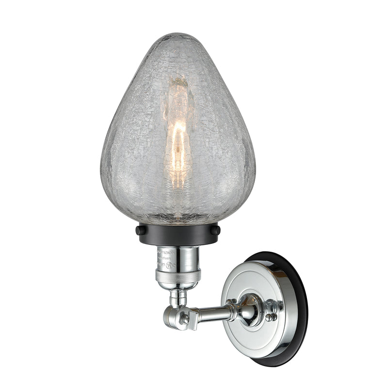 Innovations Lighting Geneseo 1 Light Mixed Metals Sconce Part Of The Franklin Restoration Collection 203PC-BPBK-HRBK-G165