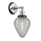 Geneseo Sconce shown in the Polished Chrome finish with a Clear Crackled shade