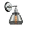 Fulton Sconce shown in the Polished Chrome finish with a Plated Smoke shade