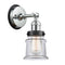 Canton Sconce shown in the Polished Chrome finish with a Clear shade