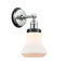 Bellmont Sconce shown in the Polished Chrome finish with a Matte White shade