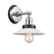Halophane Sconce shown in the Polished Chrome finish with a Matte White Halophane shade