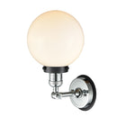 Innovations Lighting Beacon 1 Light 8" Sconce 203PC-BPBK-HRBK-G201-8