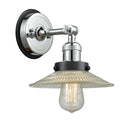 Halophane Sconce shown in the Polished Chrome finish with a Clear Halophane shade