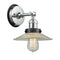 Halophane Sconce shown in the Polished Chrome finish with a Clear Halophane shade