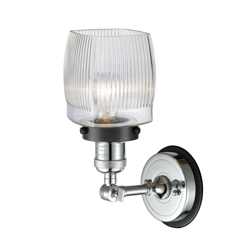 Innovations Lighting Colton 1 Light Mixed Metals Sconce Part Of The Franklin Restoration Collection 203PC-BPBK-HRBK-G302