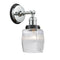 Colton Sconce shown in the Polished Chrome finish with a Clear Halophane shade