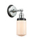 Dover Sconce shown in the Polished Chrome finish with a Matte White shade