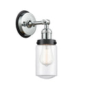 Dover Sconce shown in the Polished Chrome finish with a Clear shade
