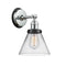 Cone Sconce shown in the Polished Chrome finish with a Clear shade