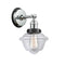 Oxford Sconce shown in the Polished Chrome finish with a Clear shade