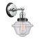 Oxford Sconce shown in the Polished Chrome finish with a Seedy shade