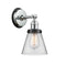 Cone Sconce shown in the Polished Chrome finish with a Clear shade