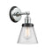 Cone Sconce shown in the Polished Chrome finish with a Seedy shade
