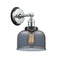 Bell Sconce shown in the Polished Chrome finish with a Plated Smoke shade
