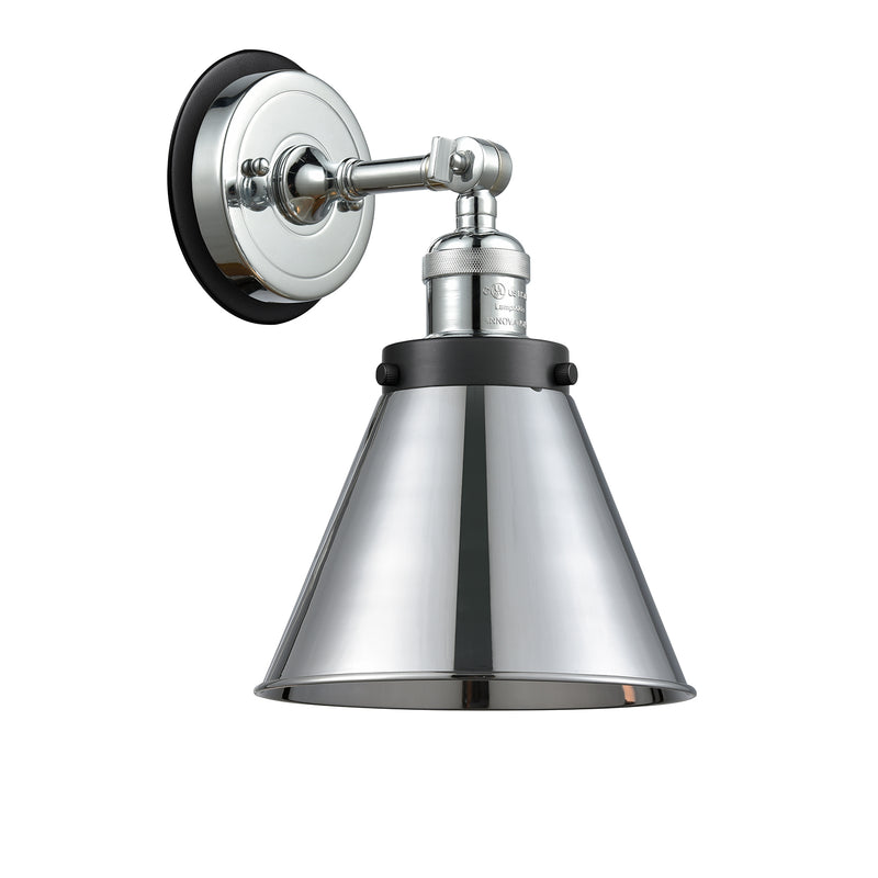 Appalachian Sconce shown in the Polished Chrome finish with a Polished Chrome shade