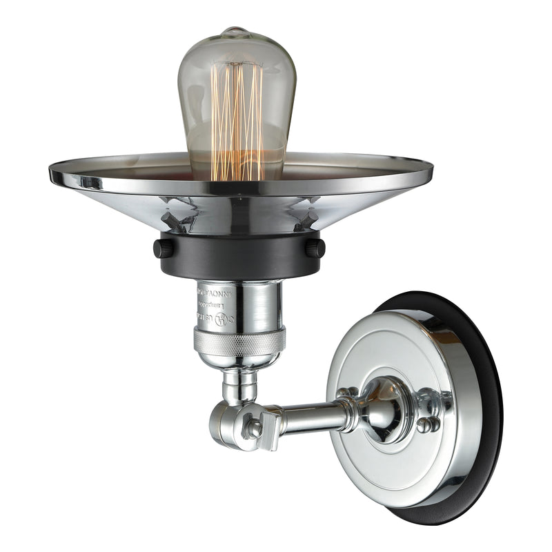 Innovations Lighting Railroad 1 Light Mixed Metals Sconce Part Of The Franklin Restoration Collection 203PC-BPBK-HRBK-M7-PC