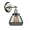 Fulton Sconce shown in the Polished Nickel finish with a Plated Smoke shade