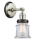 Canton Sconce shown in the Polished Nickel finish with a Clear shade