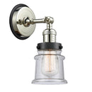 Canton Sconce shown in the Polished Nickel finish with a Seedy shade