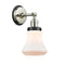 Bellmont Sconce shown in the Polished Nickel finish with a Matte White shade