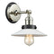 Halophane Sconce shown in the Polished Nickel finish with a Matte White Halophane shade