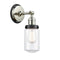 Dover Sconce shown in the Polished Nickel finish with a Clear shade