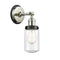 Dover Sconce shown in the Polished Nickel finish with a Seedy shade